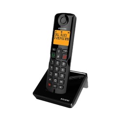 Telefone fixo Sem fios Alcatel S280 Single Com Bloqueio de Dhamadas Preto